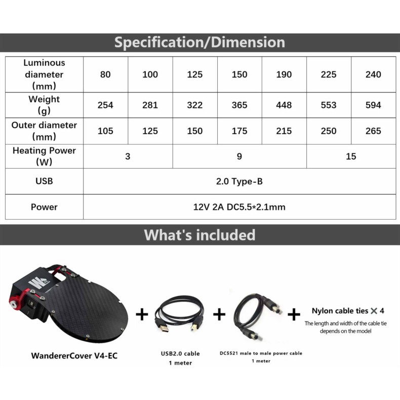 Motorized flats panel Wanderer Astro... Motorized flats panel Wanderer Astro...