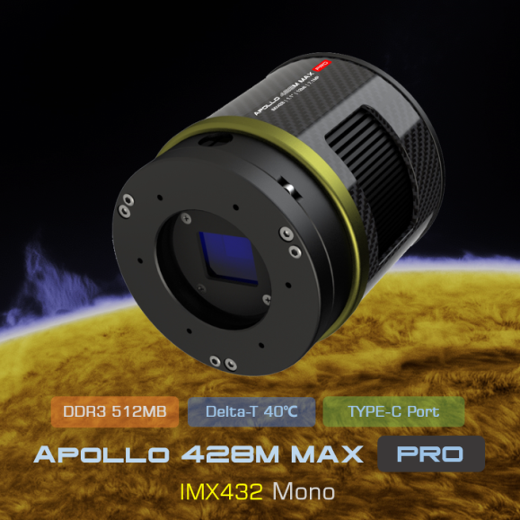 Player One Apollo-M MAX Pro USB3.0 Mono (IMX428) Cooled USB3.0 Camera