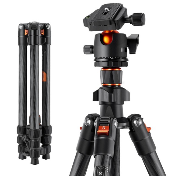 Carbon Fiber Camera Tripod with Ball Head + Release Plate K&F
