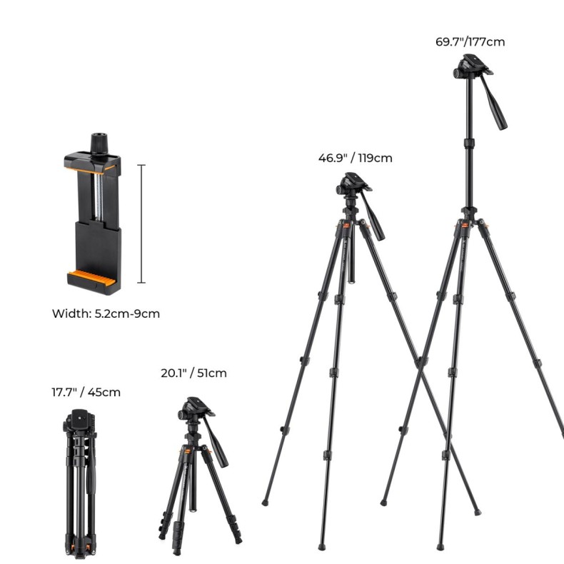 Lightweight Aluminum Tripod for... Lightweight Aluminum Tripod for...
