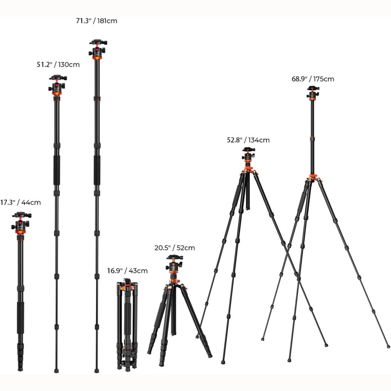 KT255A4 ALUMINIUM Tripod + BH-28L K&F KT255A4 ALUMINIUM Tripod + BH-28L K&F