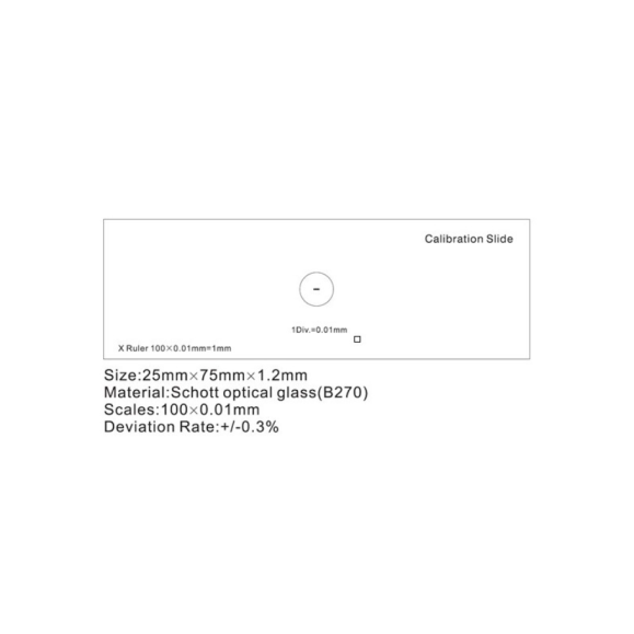 TOUPTEK stage micrometer lines (X) 1mm/100 Div.x0.01mm
