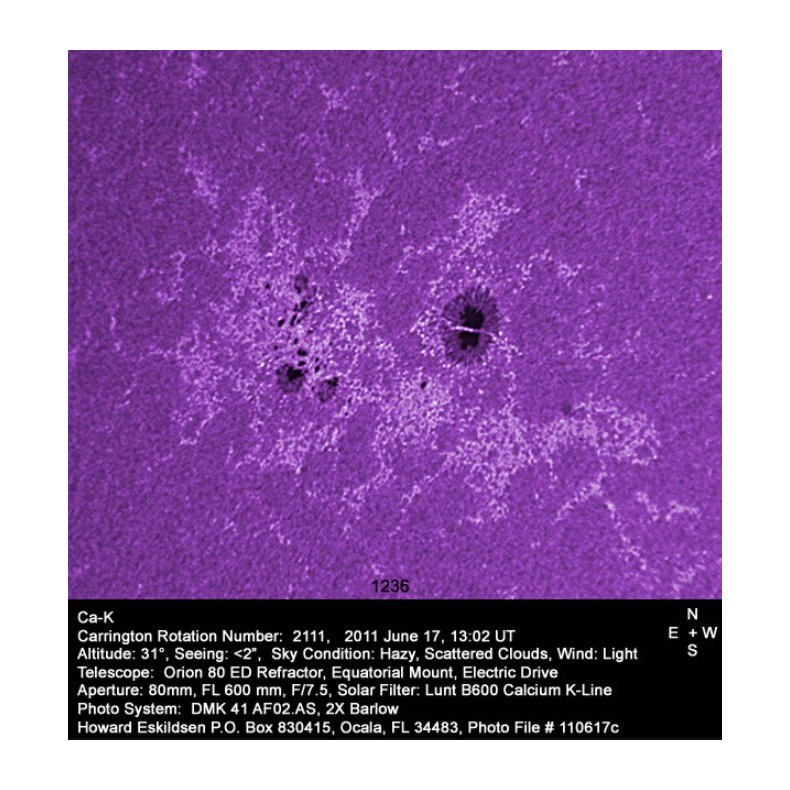 Ca-K LUNT LS18CaKMDs2 filter on...