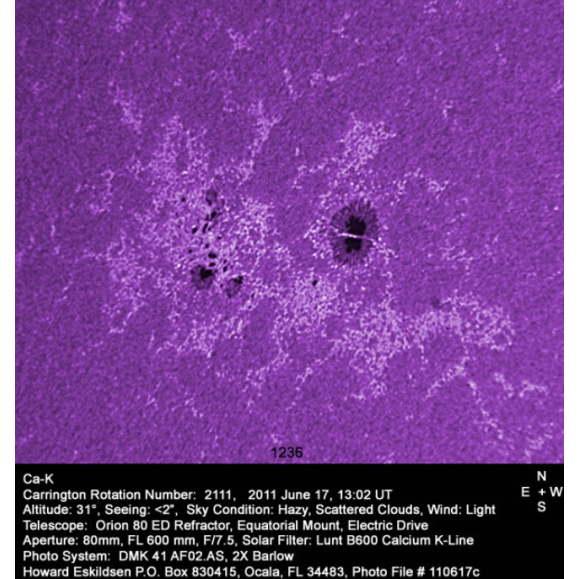 Ca-K LUNT LS12CaKMDd2 90° diagonal star filter