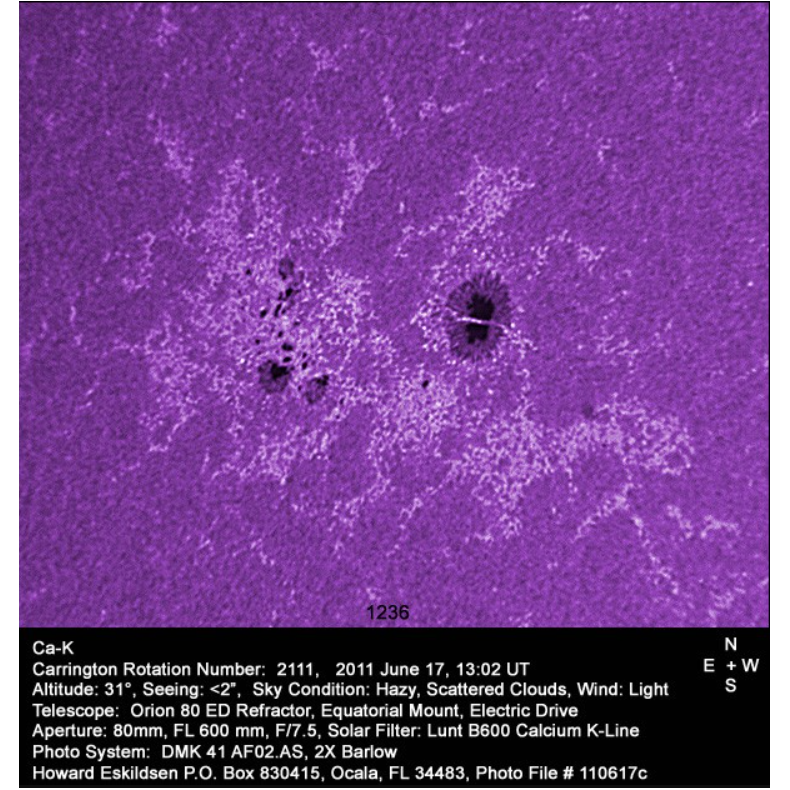 Ca-K LUNT LS6CaKMDs2 filter on... Ca-K LUNT LS6CaKMDs2 filter on...