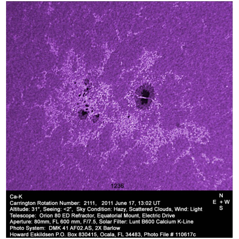 Ca-K LUNT LS6CaKMDd2 filter on 90°... Ca-K LUNT LS6CaKMDd2 filter on 90°...