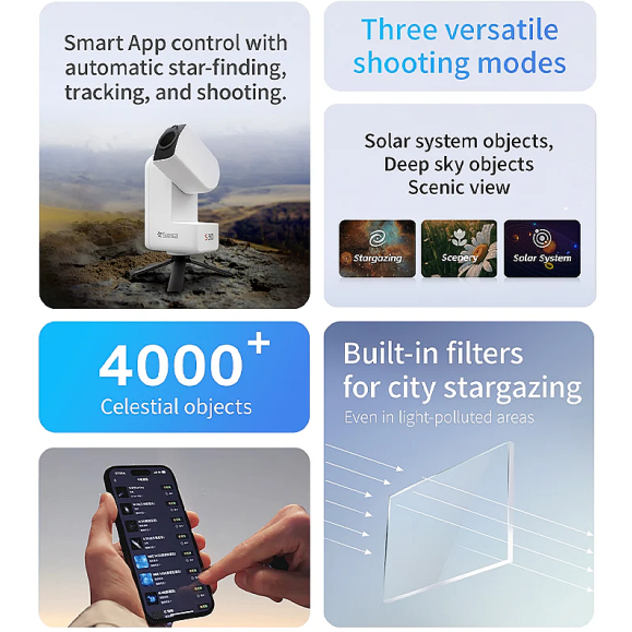 Smart refractor apochromatic telescope SeeStar S30