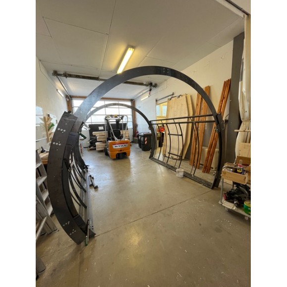 Wooden sliding roof observatory Dome Part Optical model GreenLine MEGA-44 Multitelescopic configuration