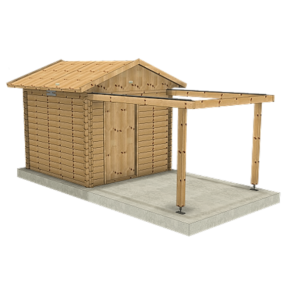 Wooden sliding roof observatory Dome Part Optical model GreenLine MEDIUM-32 2.25x2.25M