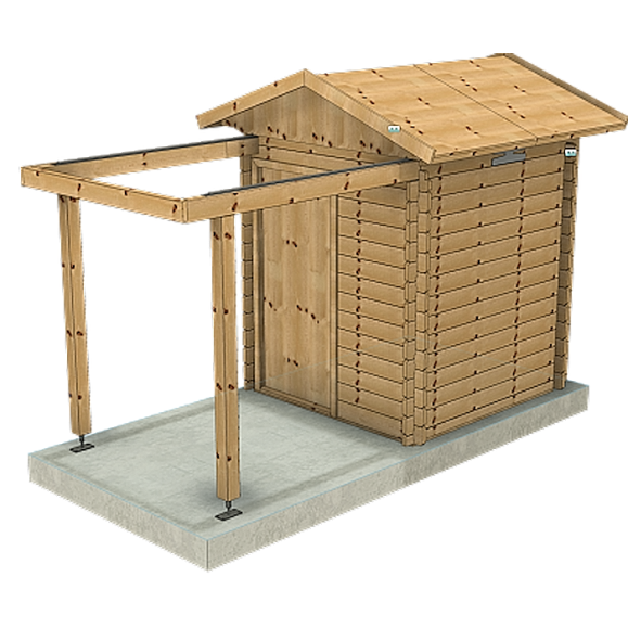 Wooden sliding roof observatory Dome Part Optical model GreenLine MINI-32 1.60x1.60M