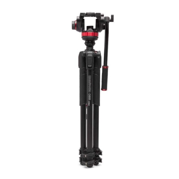Trípode Manfrotto 055 Aluminio Con Rótula De Vídeo Fluida 502