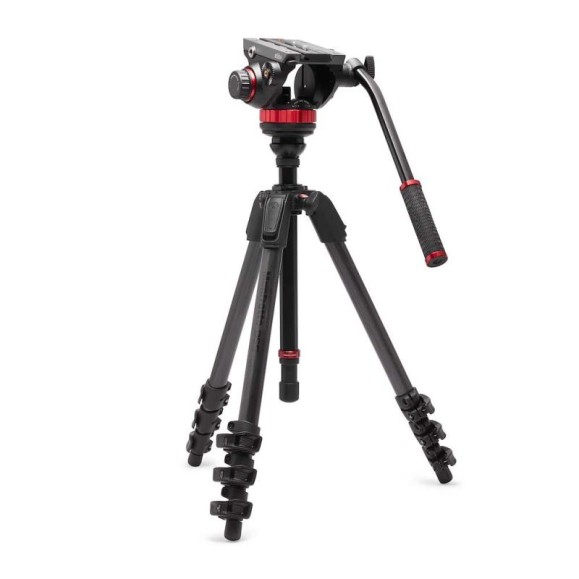 Tripod Manfrotto 055 Carbon with fluid video head 502
