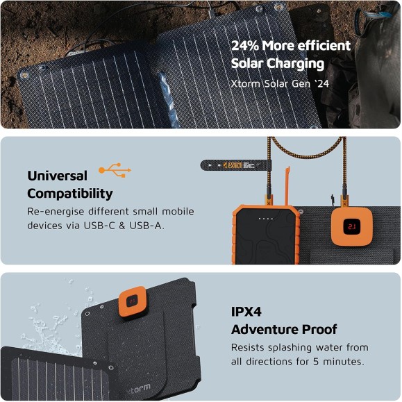 XTORM Solar Panel "Solar Booster" 14W foldable