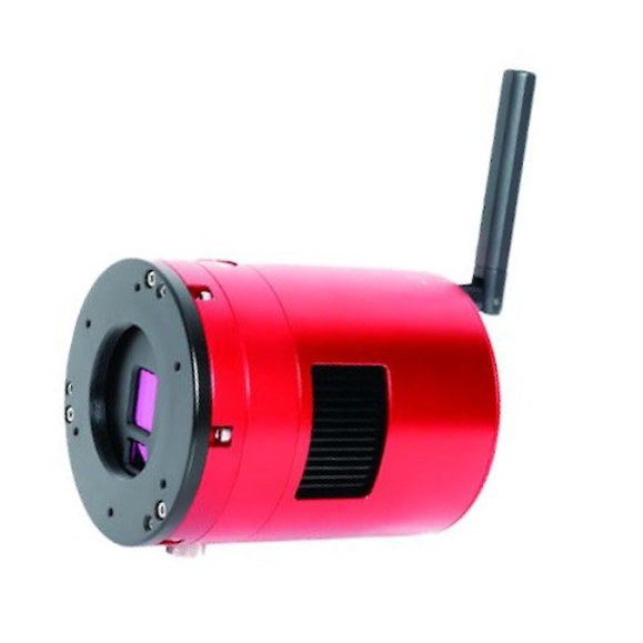Cooled color astronomical camera ZWO ASI585MC with integrated camera guide and ASIAir