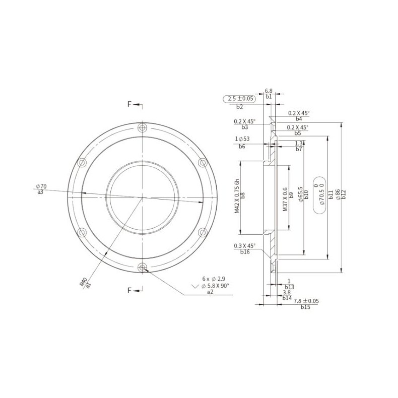 Adaptor plate ZWO CAA to M42 Adaptor plate ZWO CAA to M42