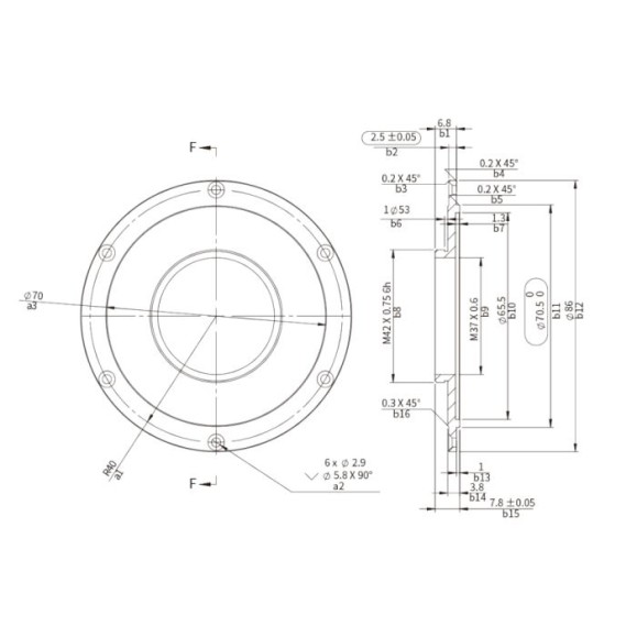 Adaptor plate ZWO CAA to M42