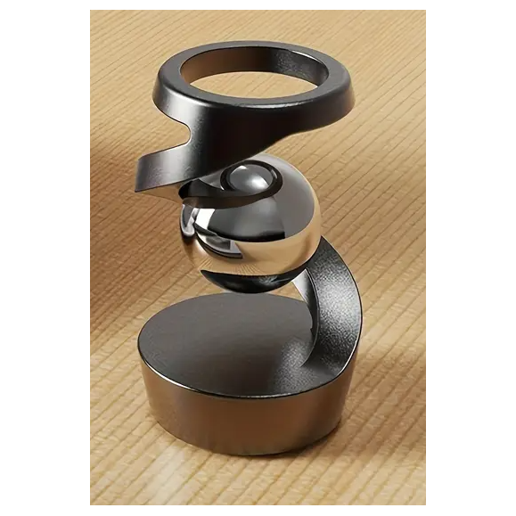 Kinetic Sphere - Metal Sculpture with Moving Optical Illusion