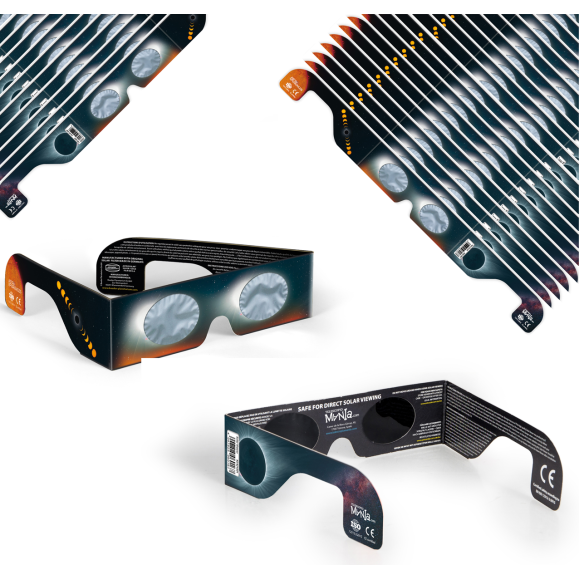 Pack of 100 solar eclipse glasses Telescopiomania with AstroSolar® film by Baader Planetarium