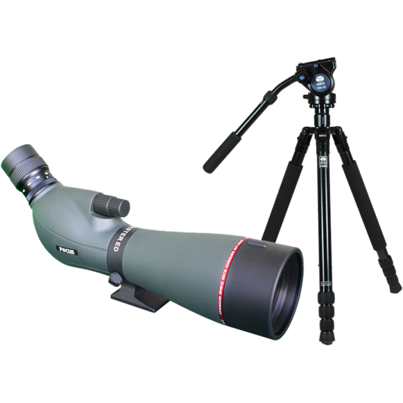 FOCUS ViewMaster ED 20-60x80mm spotting scope kit with tripod SIRUI R2004/VH10