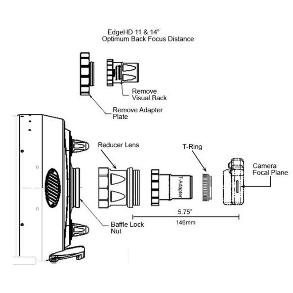 Focal reducer 0.7x Celestron 94240 for EdgeHD 1400