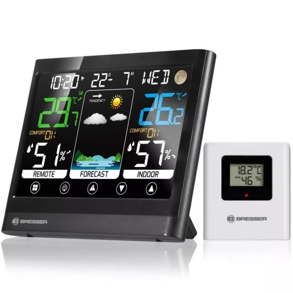 Color Weather Station Bresser Meteo Temp BF with Touchscreen Display