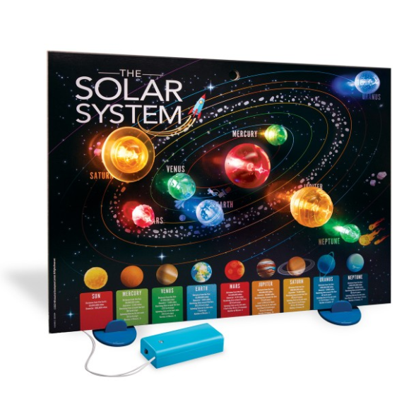 Kidz Labs Solar System 3D Poster with Lights 4M
