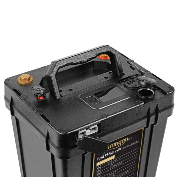 OMEGON Pro Powerbank Power Supply 240k LiFePO4 768Wh 12V