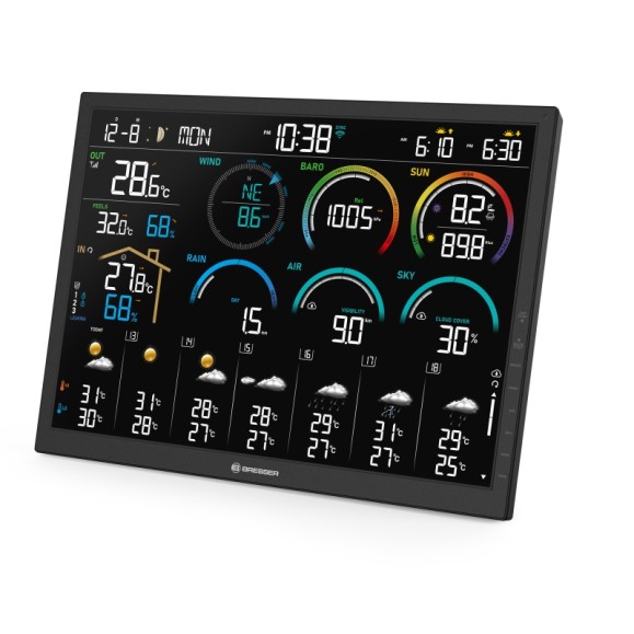 BRESSER 4CAST 18.5" Wi-Fi Weather Station with 8-in-1 Sensor