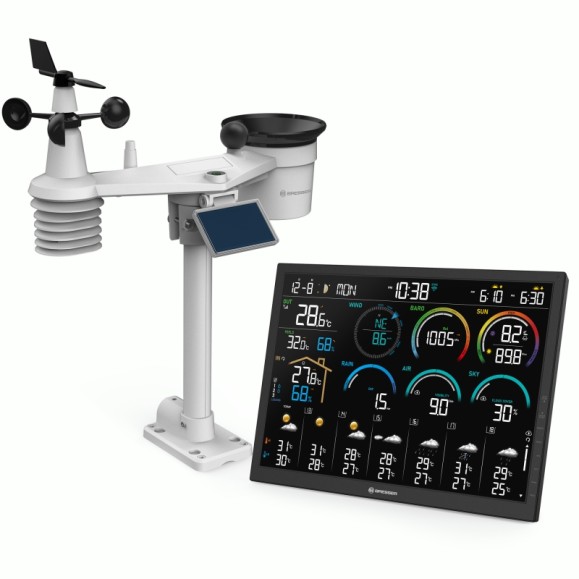 BRESSER 4CAST 18.5" Wi-Fi Weather Station with 8-in-1 Sensor