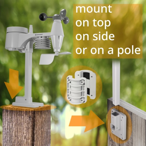 BRESSER Comfort 5-in-1 weather center black display