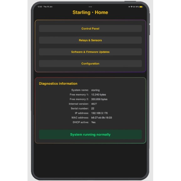 STARLING Shared Observatory Controller with DIN Rail Mounting Clip