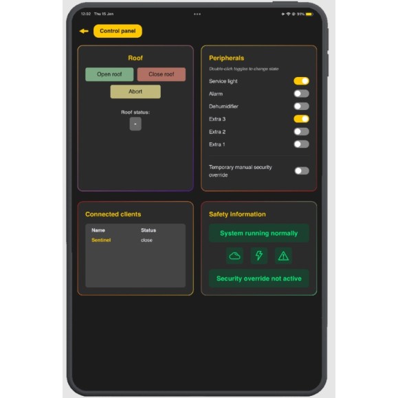 STARLING Shared Observatory Controller with DIN Rail Mounting Clip