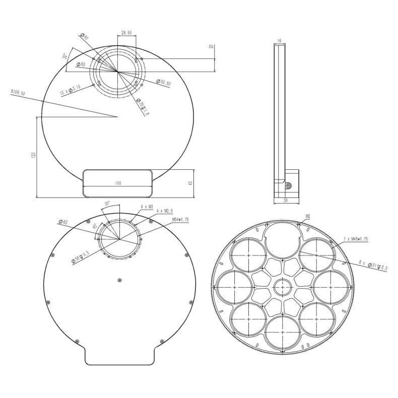Snowflake 8 x 50.8mm (or 50mm) filter...