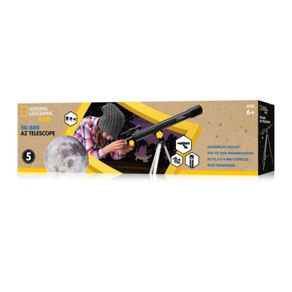 NATIONAL GEOGRAPHIC 50/600 AZ Refractor Telescope for Children