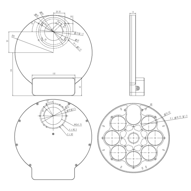 Snowflake 8 x 36mm WandererAstro low...