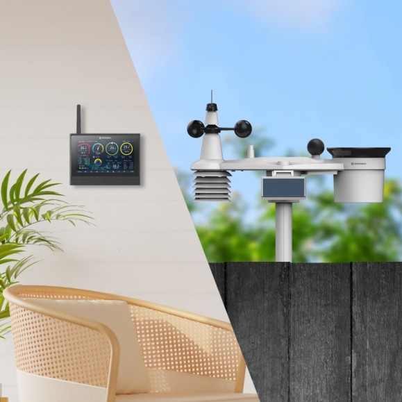 BRESSER Estación Meteorológica HD WiFi MeteoChamp 9 en 1
