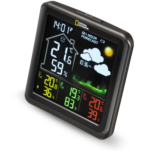 NATIONAL GEOGRAPHIC VA color LCD weather station including 3 sensors