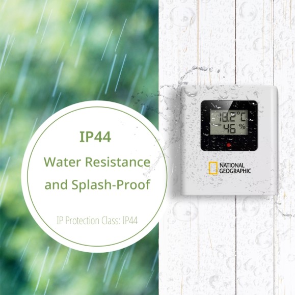 NATIONAL GEOGRAPHIC VA color LCD weather station including 3 sensors