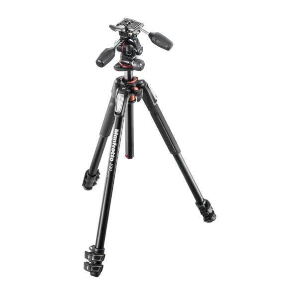 Aluminum Tripod Kit Manfrotto 190XPRO3-3W with 3 Way ball head